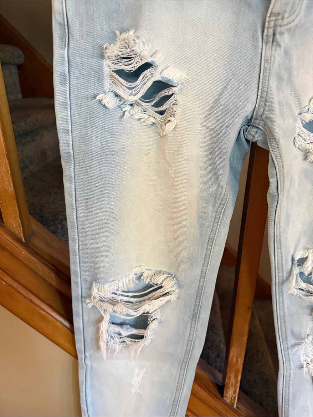 ONE by One Teaspoon Light Wash Distressed Denim Jeans Size 27 - Picture 4 of 13